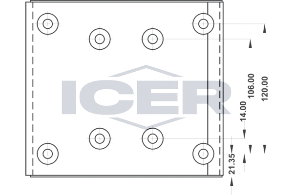 Set garnituri de frictiune, frana tambur 21 9486 00 ICER